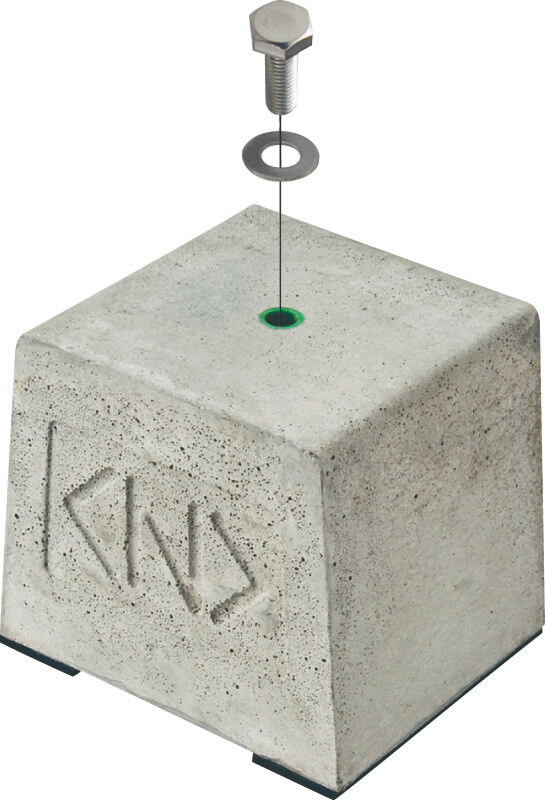 架台用基礎ブロック（ゴムベース付き）